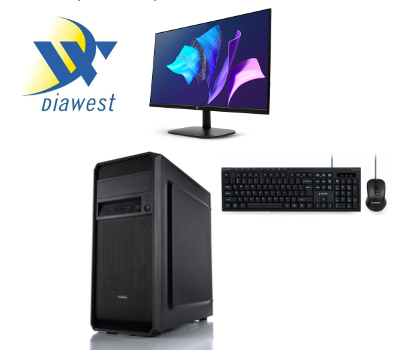 ПЕОМ DiaWest DW58102735: системний блок DiaWest DW58102735/1 (i7 12700K/ s1700/ 16GB/ 512 GB/ 600W/ Windows 11 Pro 64 bit Ukrainian  / Microsoft Office 2021 Professional Plus), Монітор Vinga 24S110-11B (24S110-11B), Комплект клавіатура та миша Gembird KBS